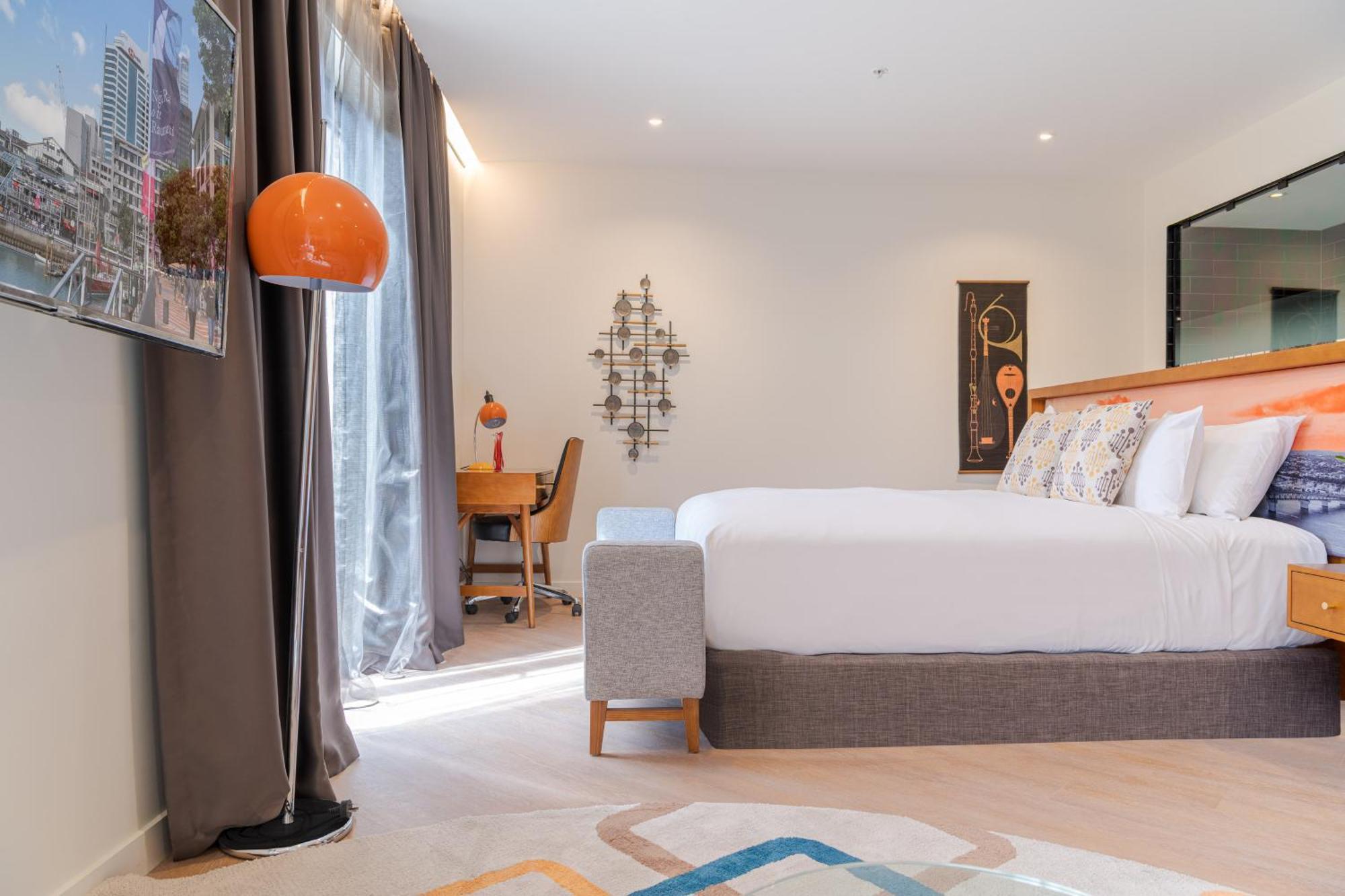 Ohtel Auckland 호텔 외부 사진 A bedroom at the hotel