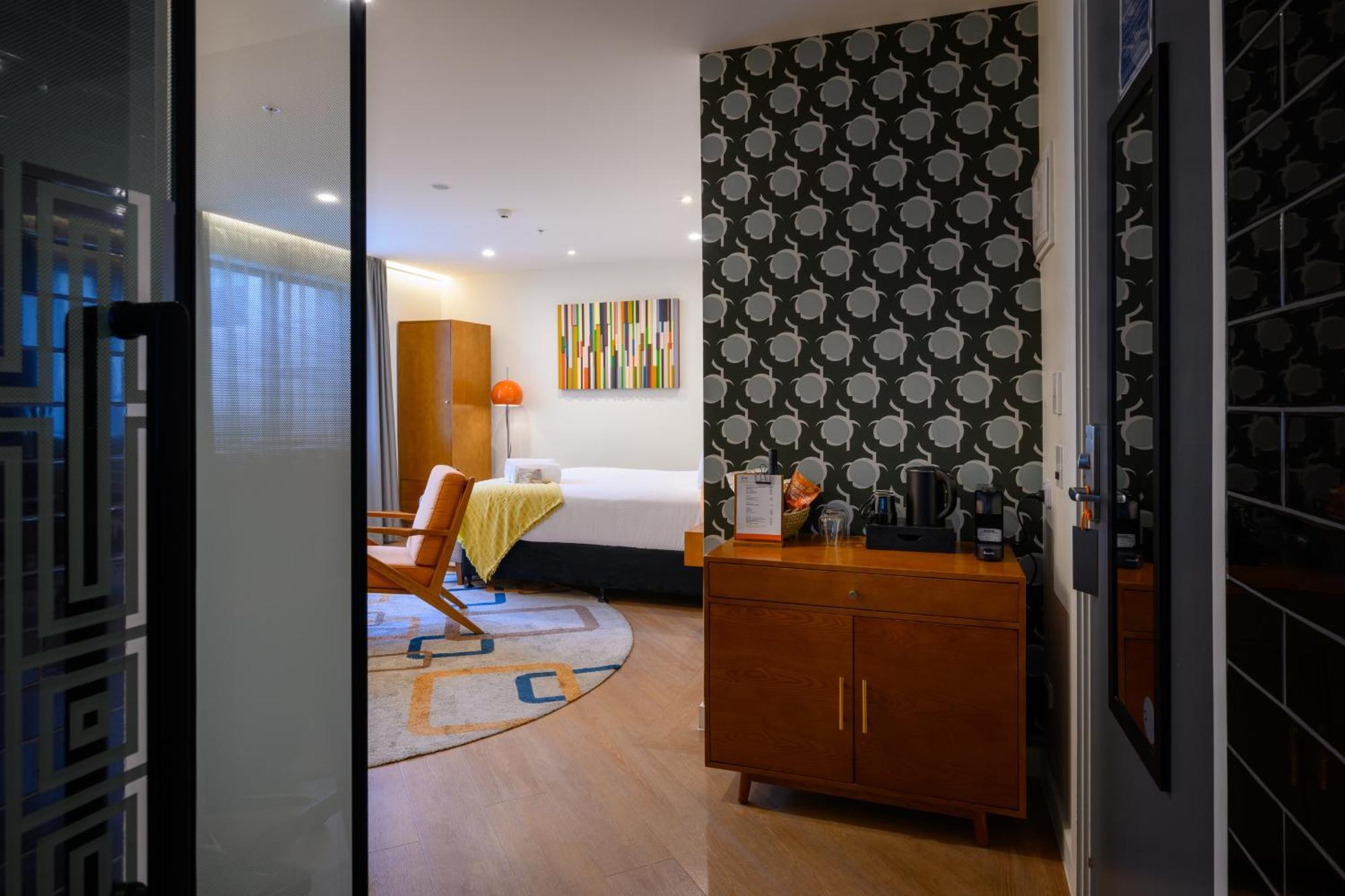Ohtel Auckland 호텔 외부 사진 A bedroom at the hotel